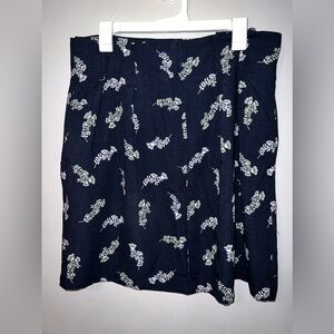 Ann Taylor Factory Skirt navy/green/floral